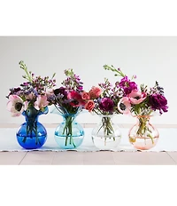 VIETRI Hibiscus Glass Bud Vase