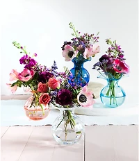 VIETRI Hibiscus Glass Bud Vase
