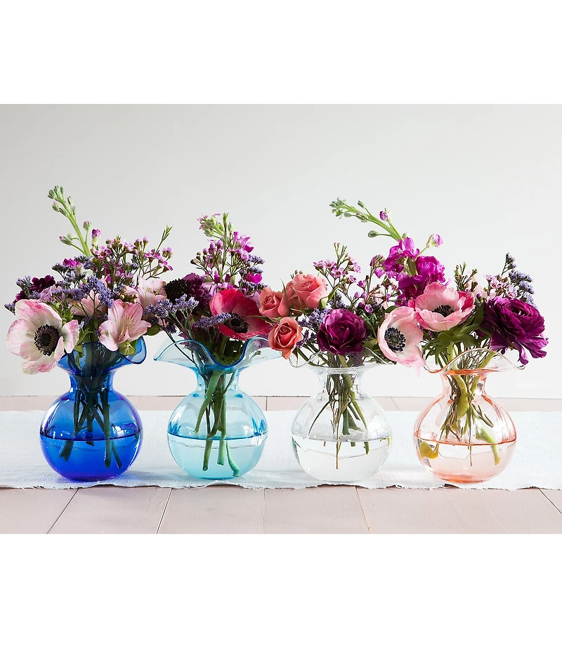 VIETRI Hibiscus Glass Bud Vase