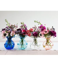 VIETRI Hibiscus Glass Bud Vase