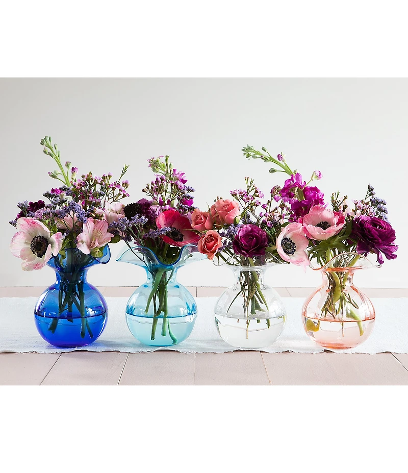 VIETRI Hibiscus Glass Bud Vase