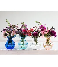 VIETRI Hibiscus Glass Bud Vase