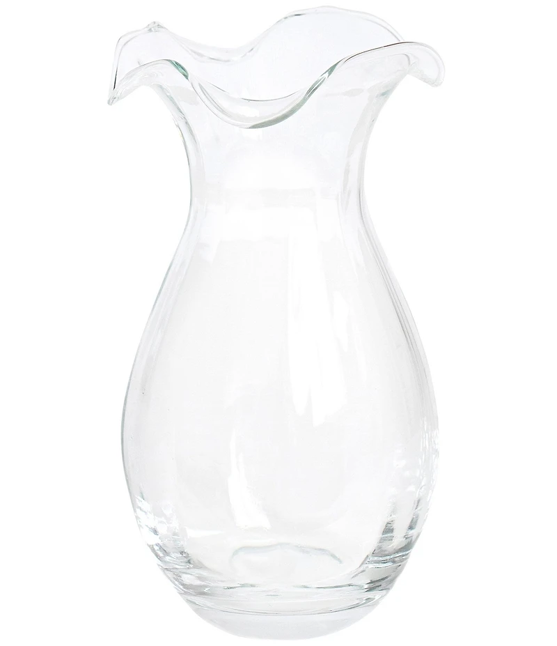 VIETRI Hibiscus Glass Vertical Fluted Small Vase