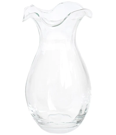 VIETRI Hibiscus Glass Vertical Fluted Small Vase