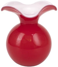 VIETRI Hibiscus Red Bud Vase
