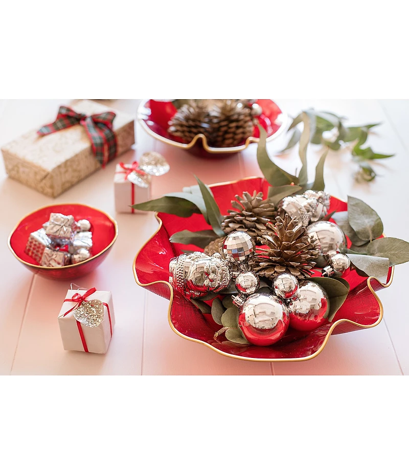 VIETRI Holiday Glass Berry Bowl