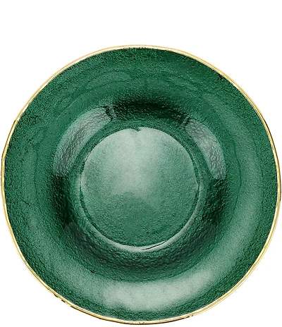 VIETRI Holiday Metallic Glass Salad Plate