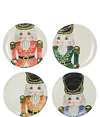VIETRI Holiday Nutcrackers Assorted Dinner Plates, Set of 4