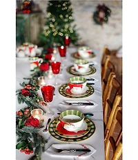 VIETRI Holiday Old St Nick Assorted Dinner Plates, Set of 4