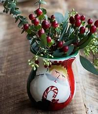 VIETRI Holiday Old St. Nick Bud Vase