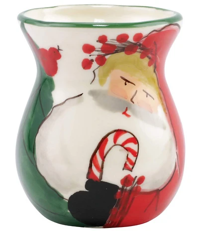 VIETRI Holiday Old St. Nick Bud Vase