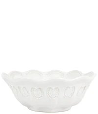 VIETRI Incanto Stone White Lace Medium Round Bowl