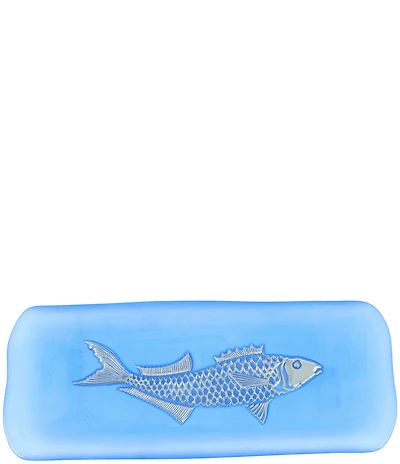 VIETRI Isola Glass Small Fish Rectangular Tray