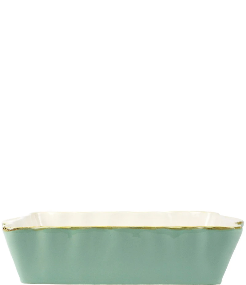 VIETRI Italian Bakers Aqua Large Rectangular Baking Dish