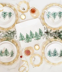 VIETRI Lastra Holiday Christmas Tree European Dinner Plate
