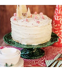 VIETRI Lastra Holiday Green Figural Cake Stand