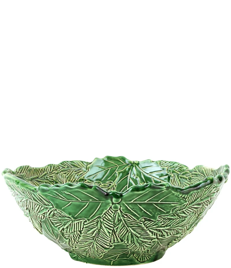 VIETRI Lastra Holiday Green Figural Medium Bowl