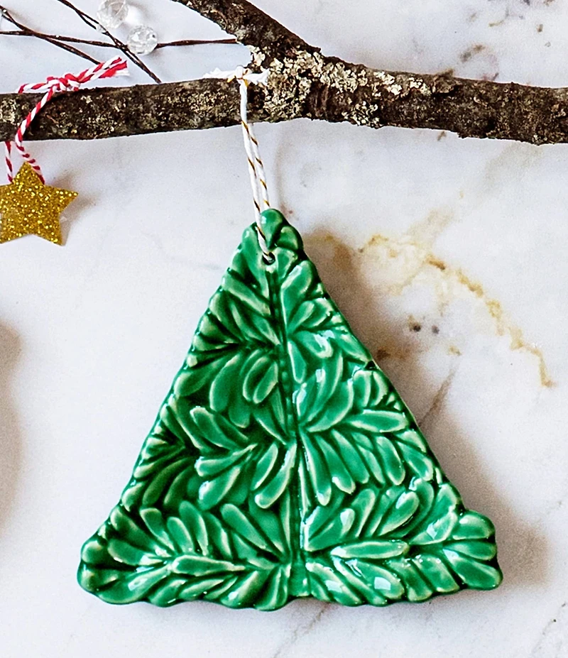 VIETRI Lastra Holiday Green Figural Ornament