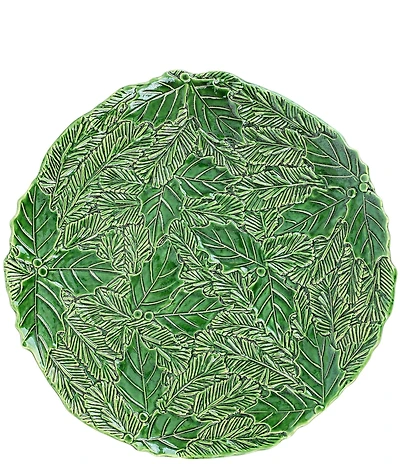 VIETRI Lastra Holiday Green Figural Round Platter