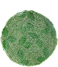 VIETRI Lastra Holiday Green Figural Round Platter