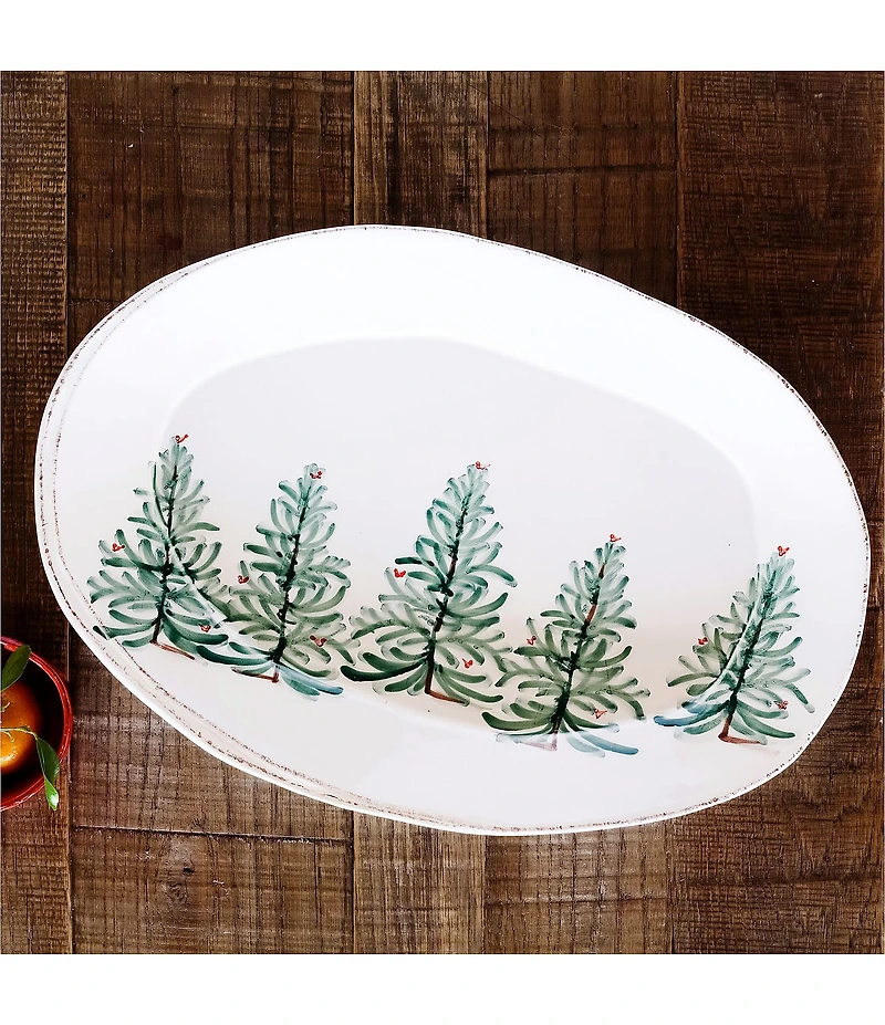 VIETRI Lastra Holiday Large Oval Platter