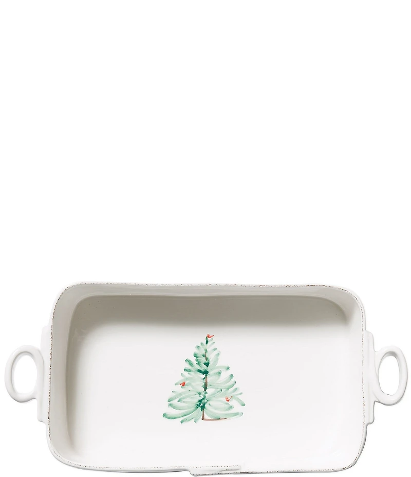 VIETRI Lastra Holiday Rectangular Baker Dish