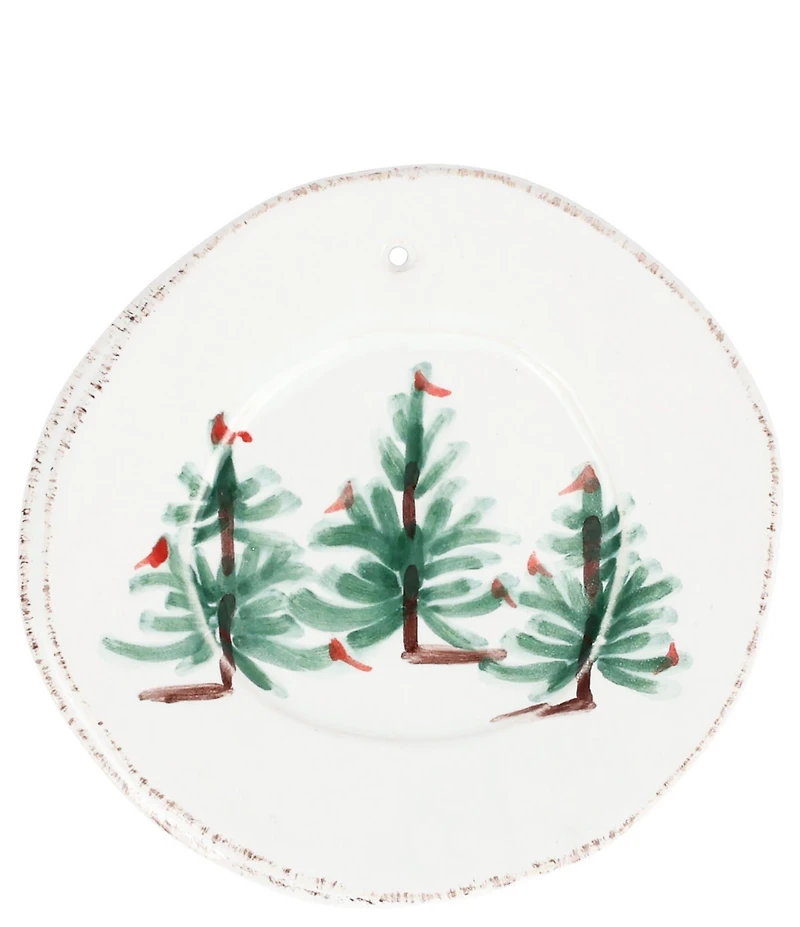 VIETRI Lastra Holiday Round Ornament