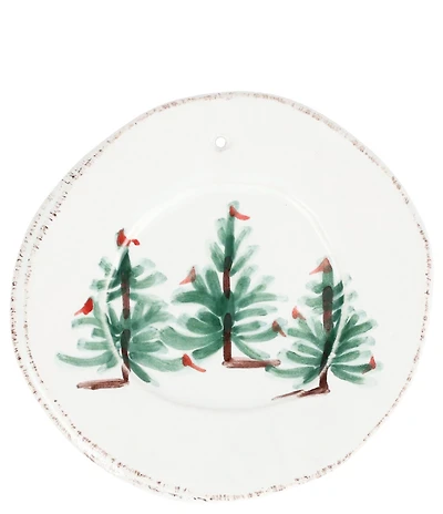VIETRI Lastra Holiday Round Ornament