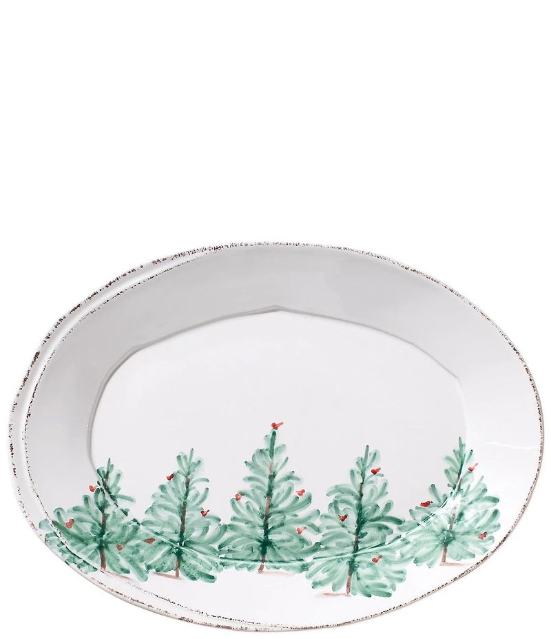 VIETRI Lastra Holiday Small Oval Platter