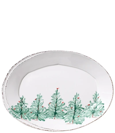 VIETRI Lastra Holiday Small Oval Platter
