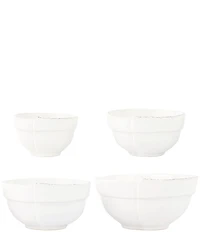 VIETRI Lastra White Assorted Prepping Bowls - Set of 4