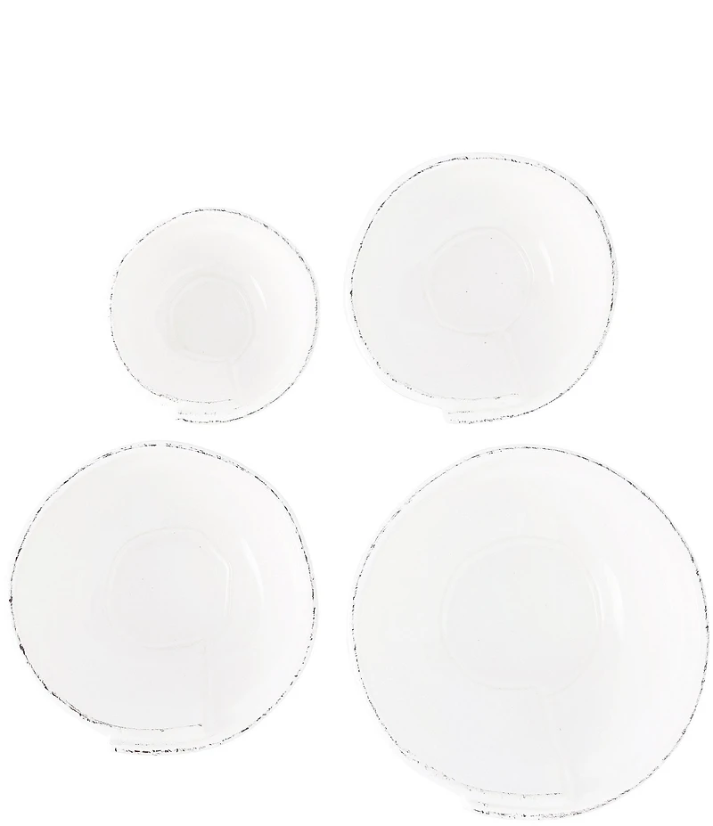 VIETRI Lastra White Assorted Prepping Bowls - Set of 4