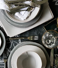 VIETRI Lastra White Handled Square Platter