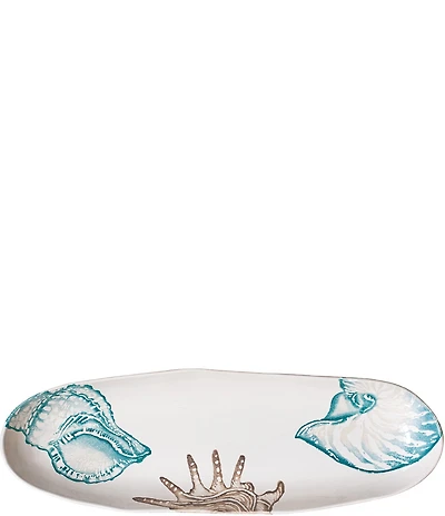 VIETRI Lido Aqua Narrow Oval Platter
