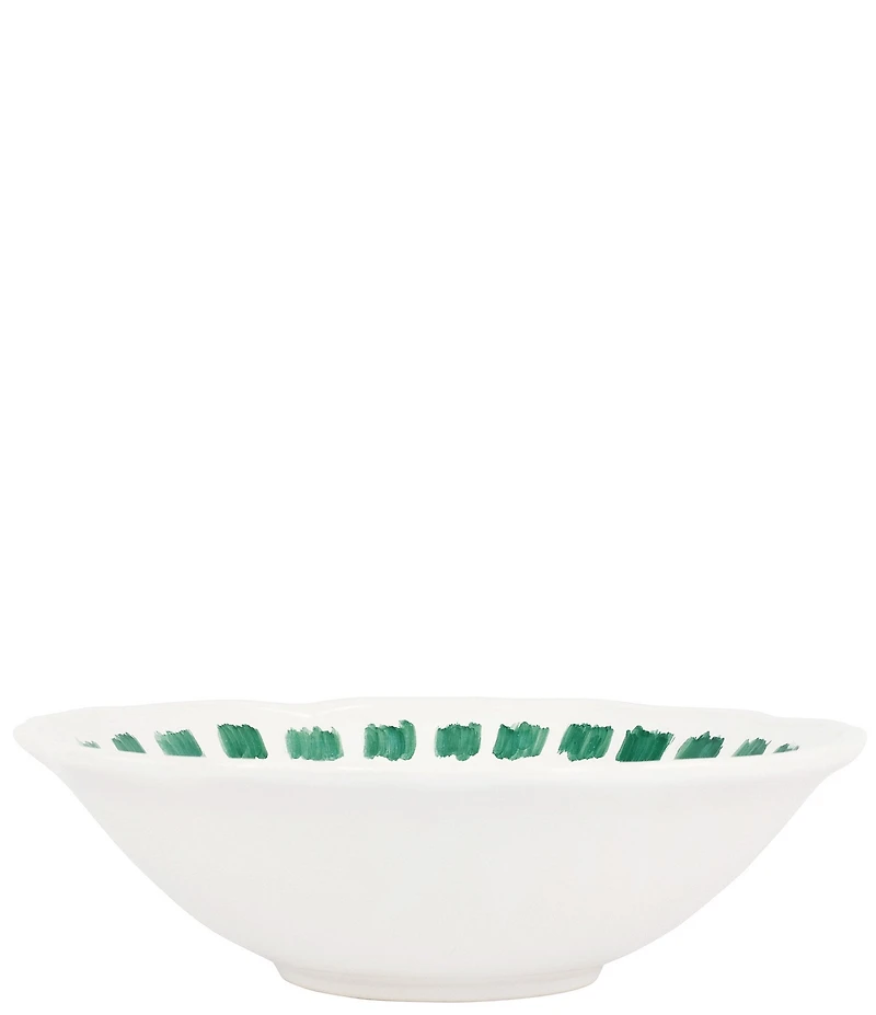 VIETRI Lisbon Green Stitch Serving Bowl