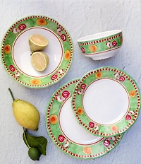 VIETRI Melamine Campagna Chicken Gallina Print 4-Piece Place Setting Set