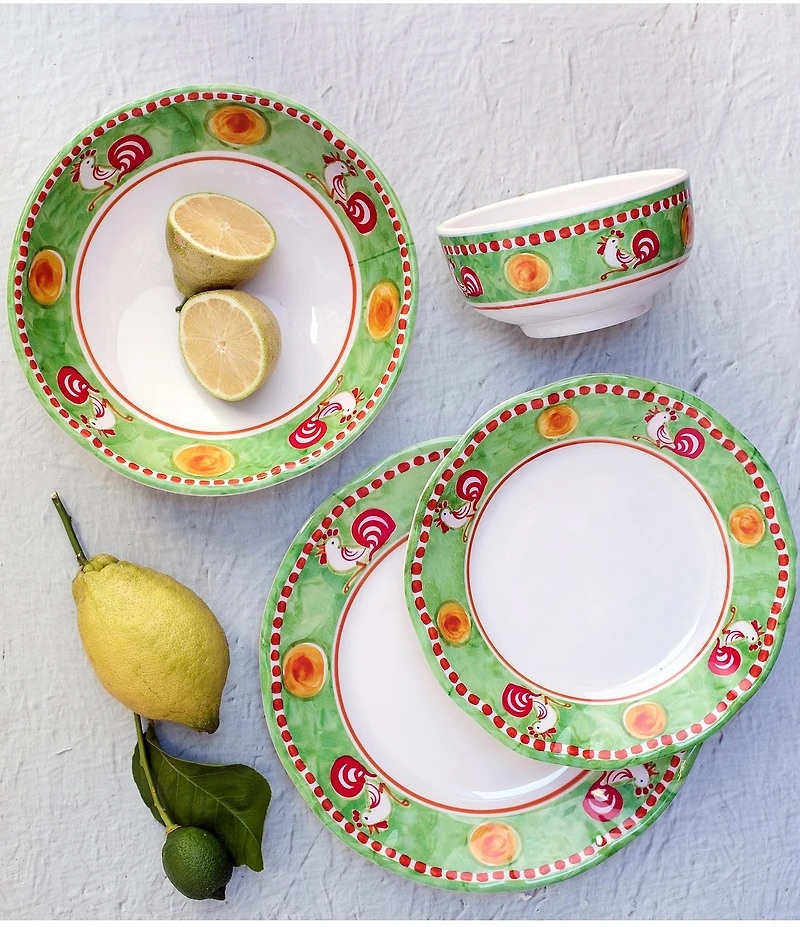 VIETRI Melamine Campagna Chicken Gallina Print Coupe Pasta Bowl