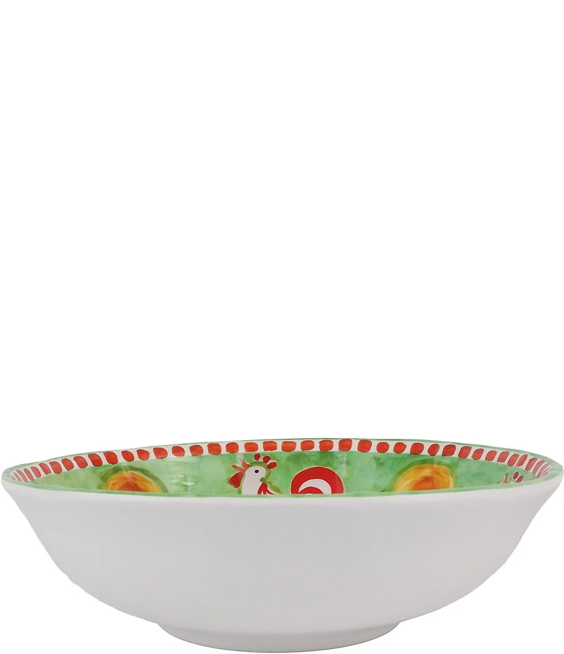 VIETRI Melamine Campagna Gallina Print Large Serving Bowl