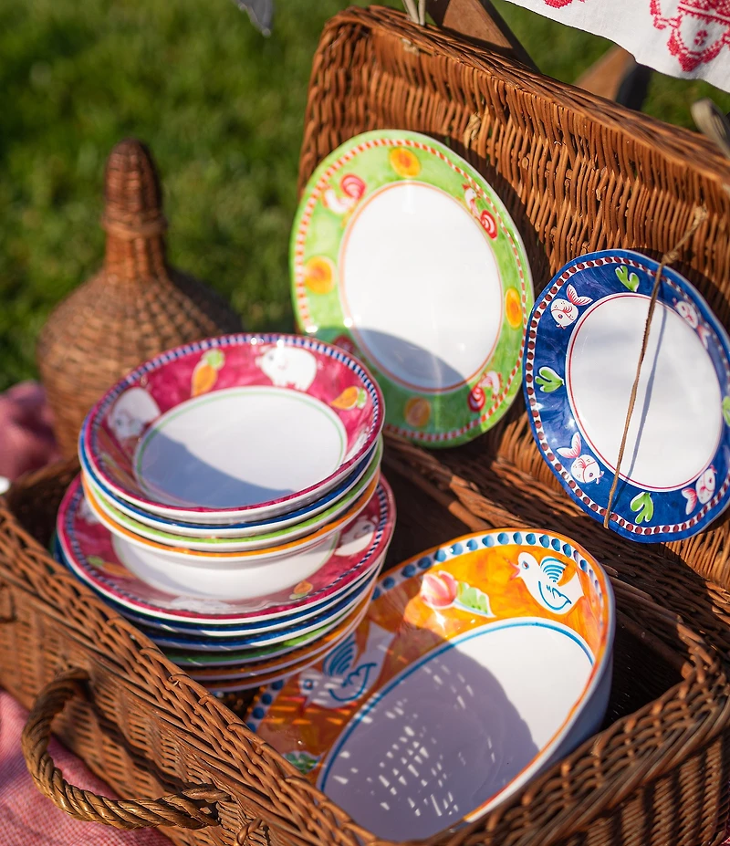 VIETRI Melamine Campagna Pesce 4-Piece Place Setting