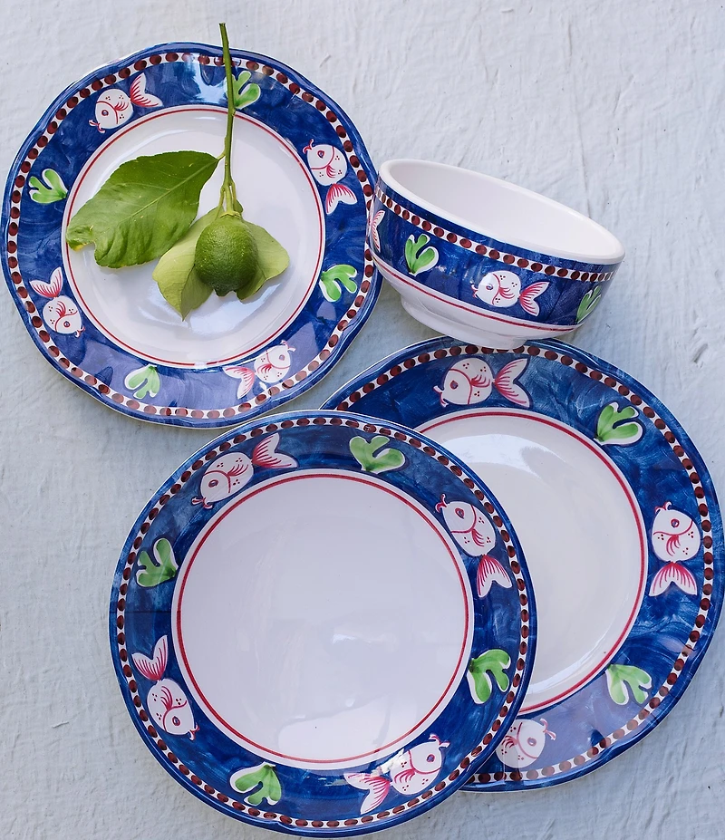 VIETRI Melamine Campagna Pesce Dinner Plate