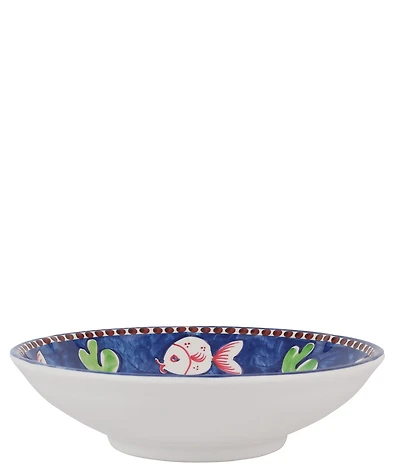 VIETRI Melamine Campagna Pesce Fish Print Pasta Bowl