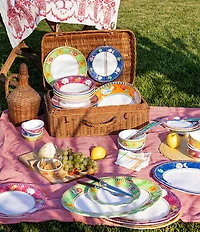 VIETRI Melamine Campagna Pesce Fish Print Pasta Bowl