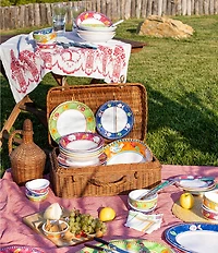 VIETRI Melamine Campagna Porco Pig Print 4-Piece Place Setting