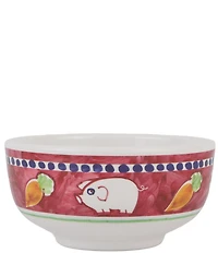 VIETRI Melamine Campagna Porco Pig Print Cereal Bowl