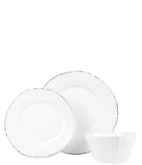VIETRI Melamine Lastra White 3-Piece Place Setting