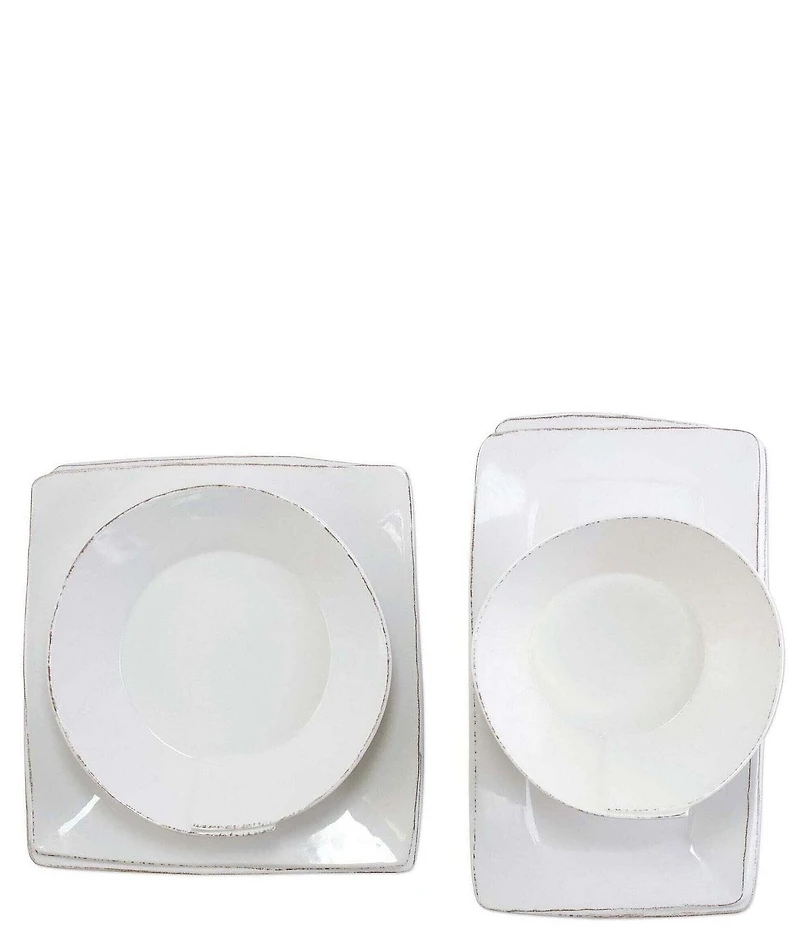 VIETRI Melamine Lastra White 4-Piece Serveware Set