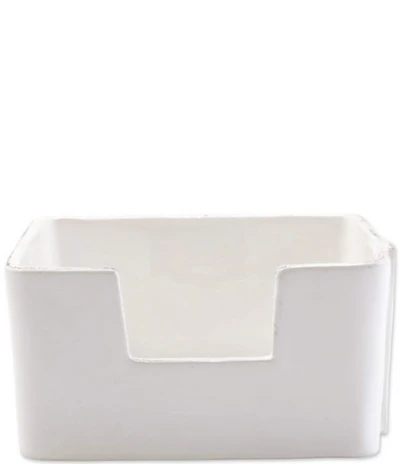 VIETRI Melamine Lastra White Cocktail Napkin Holder