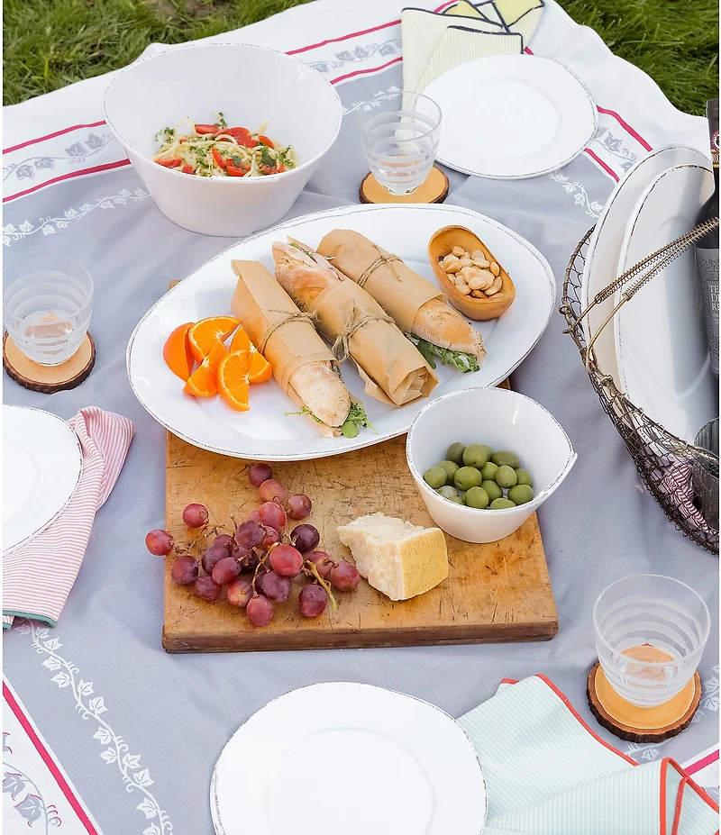 VIETRI Melamine Lastra White Dinner Plate