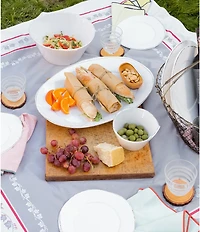VIETRI Melamine Lastra White Dinner Plate