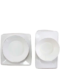 VIETRI Melamine Lastra White Dinner Plate